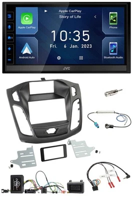 JVC DAB Bluetooth Lenkrad USB 2DIN Autoradio für Ford Focus 2011-2014 - Bild 1 von 4
