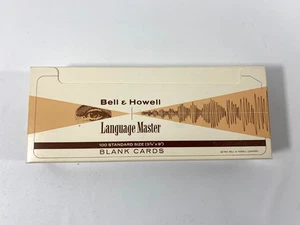 100 Bell & Howell Language Master Magnetic Strip Blank Cards 3-7/16" x 9" NOS - Picture 1 of 11