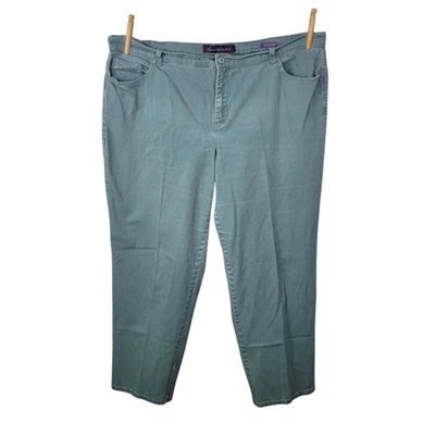 Jeans Gloria Vanderbilt Amanda Talla Grande 18W Denim Recto Promedio Verde Foto 1 de 4