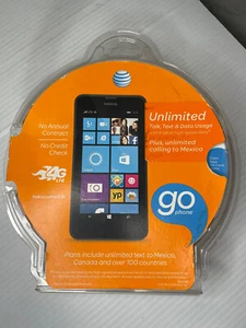 New At&t Nokia 4G LTE Smartphone 4.5" Black Go Phone Cell Phone - Picture 1 of 7
