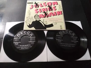 Al Jolson – Jolson Sings Again VG+ Original 45 DECCA EP Record & Pic Sleeve 1953 - Imagen 1 de 6