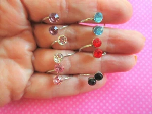 Double crystal toe rings 16 PIECES - Picture 1 of 1