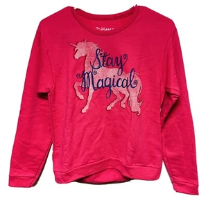 Girls XL Sweat Shirt Unicorn Pink Stay Magical  - Picture 1 of 6