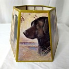 Hunting Dogs 6-Sided Lampshade Artemis Studios Manning Artwork Labs Retriver VTG