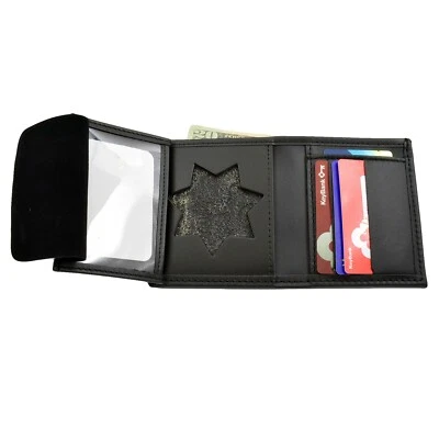 Perfect Fit CDCR Flat Badge Wallet CA Corrections California 7 Point Star - Image 1 of 4