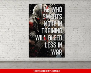 Gym Motivation Banner - Home Fitness Decor - Weightlifting Wall Art - Picture 1 of 12