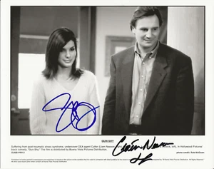 SANDRA BULLOCK LIAM NEESON Signed Photo Autographed 10x8 GUN SHY Movie 2000 COA - Picture 1 of 3