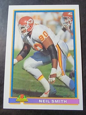 1991 Bowman Football #224 Neil Smith  - Image 1 of 2