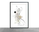 Abstract Line Woman Wall Print -Floral Silhouette Lady, Line Art, Popular Print