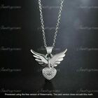 1.50ct Round Cut Lab Created Diamond Heart Wing Pendant 14k White Gold Plated