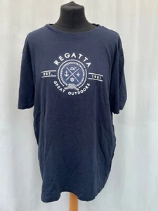 Mens Blue Cotton Short Sleeve T-Shirt Size L Regatta - Picture 1 of 8