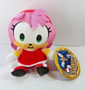 NEW Amy Rose Sonic the Hedgehog 6" Plush 30TH Anniversary GO SEGA H2 - Picture 1 of 6