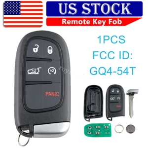 Replacement For 2014 - 2019 Jeep Cherokee Keyless Remote Smart Key Fob GQ4-54T - Foto 1 di 7