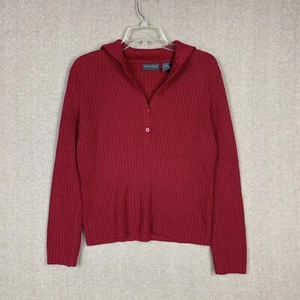 Relativity Womens Sweater S NWT Purple Pullover Button Up Turtleneck Ribbed Knit - Picture 1 of 12