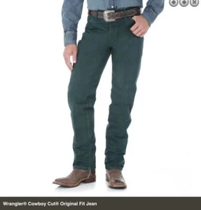 Pantalones de mezclilla verde Wrangler® Cowboy Cut® ajuste original 13 MWZKM para hombre - Imagen 1 de 2