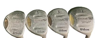 Wilson ProStaff W Titanium Wood Set 1W, 3W, 5W, 7W Ladies Graphite RH New Grips - Image 1 of 4
