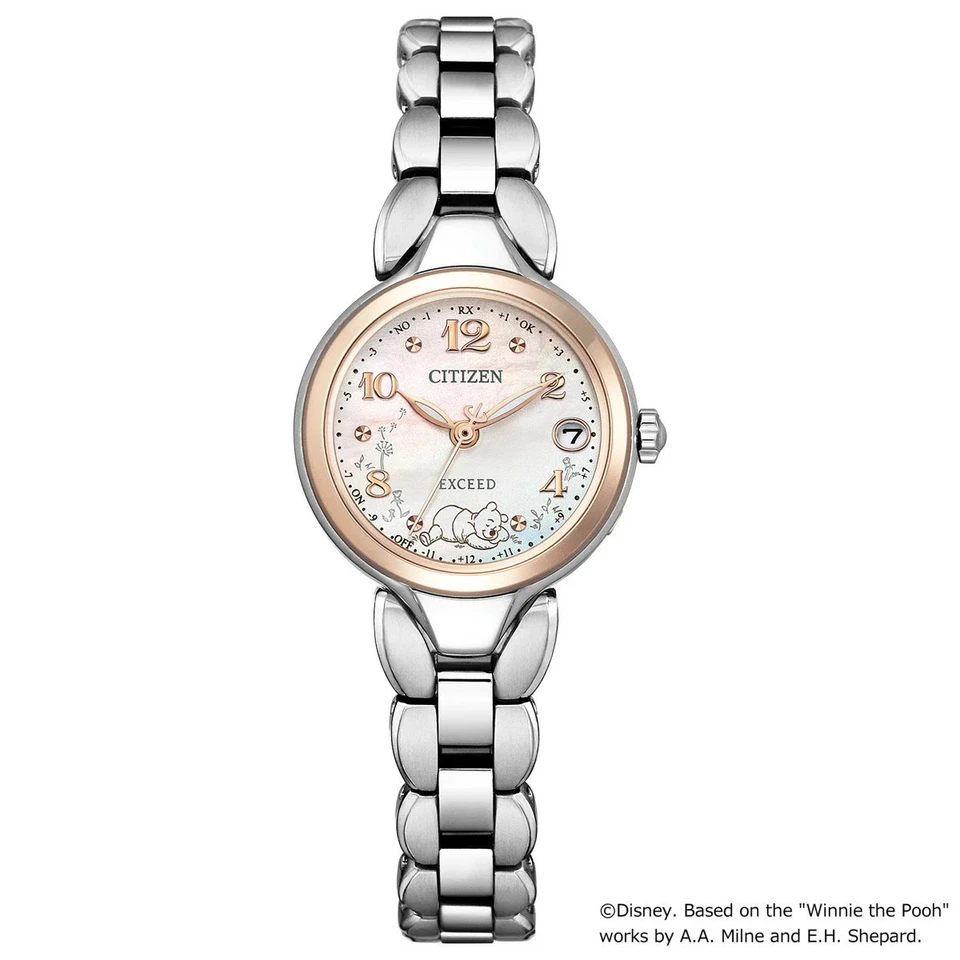 Citizen Exceed ES9475-56N Disney Pooh Eco-Drive Radio Watch Limited Japan