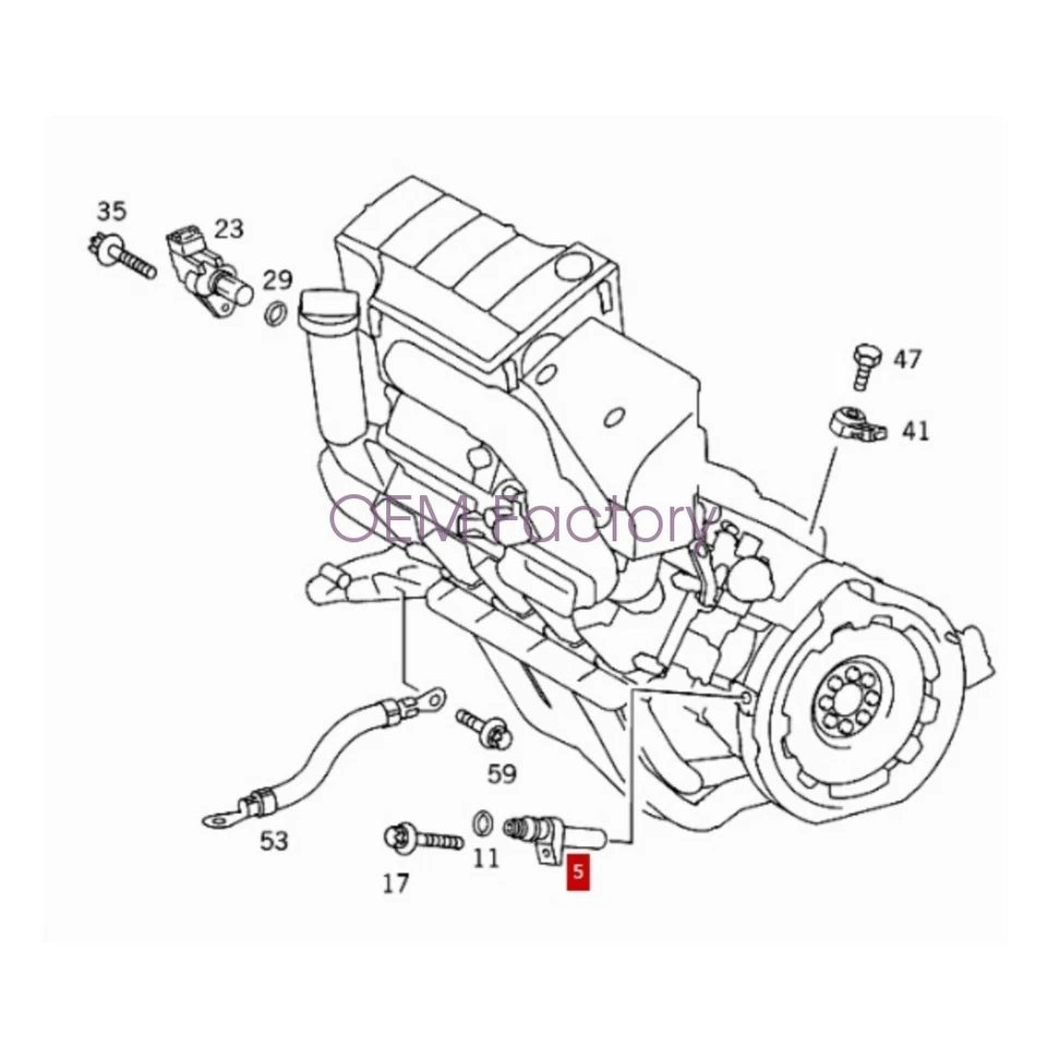 A0031532828 2002 For Mercedes ML350 ML55AMG OEM BOSCH Crankshaft Position Sensor Foto 1 de 4
