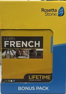 Rosetta Stone Learn French Bonus Pack Lifetime Online Access Grammar.Dictionary - Picture 1 of 3