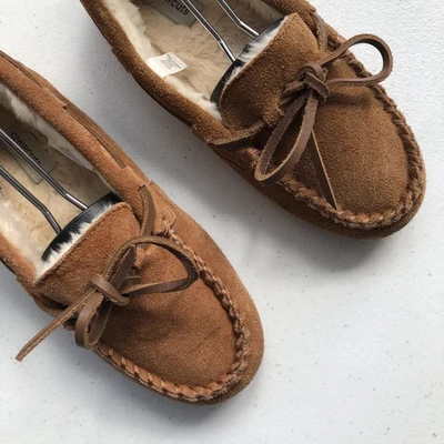 Zapatillas J Crew K4 Mocasines Cuero Marrón Sin Cordones Gamuza Lodge Crewcuts Zapatos Foto 1 de 4