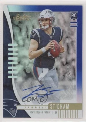 2019 Panini Absolute Blue Spectrum Signatures /30 Jarrett Stidham Rookie Auto RC - Image 1 of 2
