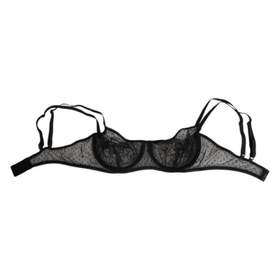 DOLCE & GABBANA Ropa Interior Negro Floral Sujetador Balconette con Aros IT4 / L 450usd Foto 1 de 4