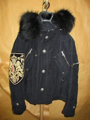 Abrigo Balmain Napoleón 2015 dorado bordado forro de piel mod talla XS negro usado  Foto 1 de 4