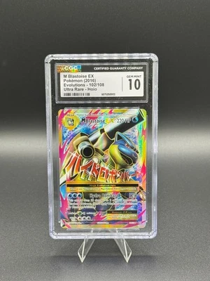 💥M Mega Blastoise EX Ultra Raro Holo #102/108 XY Evolutions CGC 10 GEMA COMO NUEVO Foto 1 de 2
