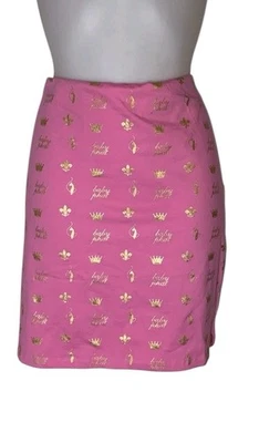 Baby Phat Sz 3X Women's Pink & Gold Stretchy Streetwear Hip-hop Pencil Skirt - Image 1 of 4