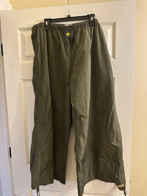 Pantalones para mujer Bryn Walker laterales acanalados verdes pierna ancha talla 3X nuevos con etiquetas Foto 1 de 3