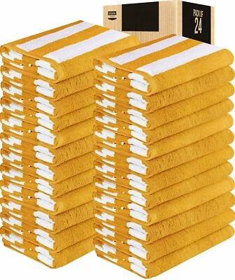 Toalla de playa a rayas Cabana 30 x 60 pulgadas Toalla de playa Piscina Paquete de 4 toallas Utopía Foto 1 de 4