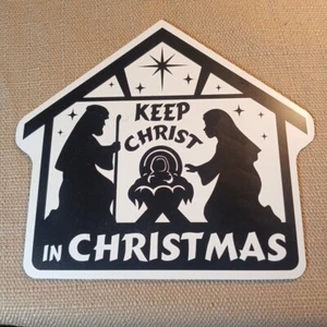 Christmas Holiday Nativity Scene Car Magnet Religious Baby Jesus - Picture 1 of 3