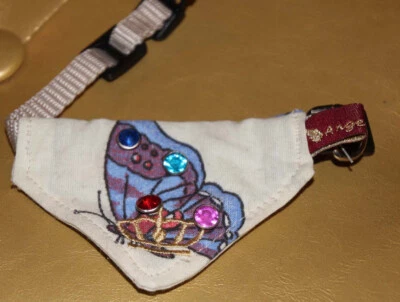 4094_Angeldog_Hundekleidung_Hundehalstuch_Halsband mit Tuch_chihuahua_XXS / XS K - Bild 1 von 2