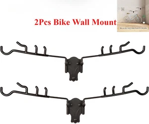 2 Stück Fahrrad Aufbewahrung Wandhalterung Gestell Aufhänger Radfahren Garage Platzsparender Halter - Bild 1 von 10
