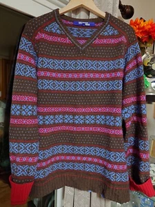 Junya Watanabe Comme des Garçons Man Wool Sweater Jumper Multicolored Sz M - Picture 1 of 5