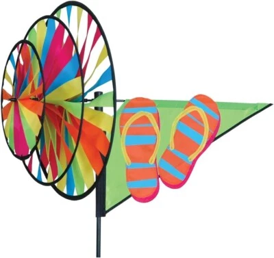 Triple spinner-chanclas-patio jardín estaca decoración por Premier Designs Foto 1 de 2