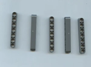 LEGO x 5 Dark Bluish Gray Technic, Liftarm Thick 1 x 7 32524 - Picture 1 of 1