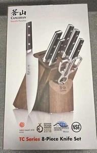 Cangshan TC Series 8-Piece Knife Block Set, Walnut 1021219 Forged Swedish Steel - Picture 1 of 3