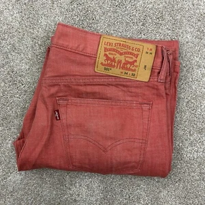 Levi's 501 Jeans Men’s 34x32 White Oak Cone Denim Straight Leg Button Fly FLAW - Picture 1 of 20