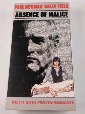 Absence of Malice (VHS) 1981 Paul Newman, Sally Fields, Bob Balaban TESTED - Image 1 of 3