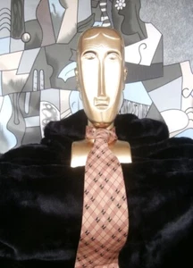 Ted Lapidus Paris Luxury French Necktie Retro Red Checkered Black “TL” Logo Tie  - Picture 1 of 9