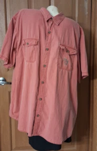 Red Head Men's Short Sleeve Shirt Red With Buttoned Pockets Big and Tall 3XL - Picture 1 of 6