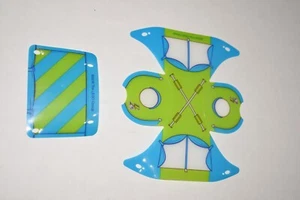 LEGO PLASTIC TENT AND AWNING PATTERN DARK AZURE/LIME CAMPER VAN #41339 - Picture 1 of 6