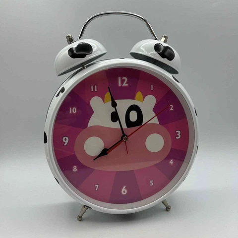 Giant Nature Calls Animal Sound Cow Alarm Clock Talking 11" Pink Kids NEW Cover