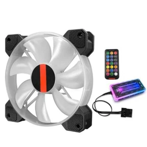 Desktop Computer Chassis Fans Remote Control Radiaor with LED Light High Airflow - Afbeelding 1 van 9