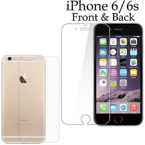 Anti-scratch 4H PET film screen protector for Apple iphone 6 6s front + back - Picture 1 of 5