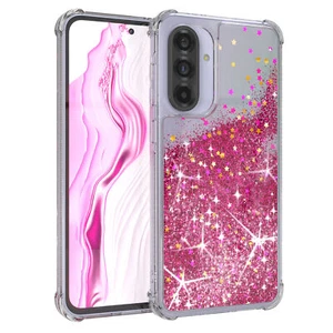 Etui na telefon komórkowy do Samsung Galaxy A36 Płynny brokat Case Etui Komórka Cover Różowe - Zdjęcie 1 z 7
