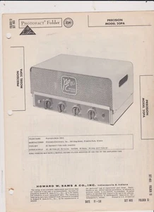 SAMS 1959 PRECISION AMP SCHEMATIC  WITH CHARTS AND DIAGRAMS FREE SHIP IN U.S - Picture 1 of 1