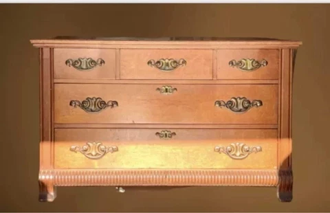 Antique Oak Drawer Chest, Victorian Tiger Oak  WAIT & BARNES FURNITURE MICHIGAN Cover