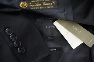 J. Crew Ludlow Black Loro Piana S120s Wool Sport Coat Jacket Sz 40L NEW W TAGS - Picture 1 of 10